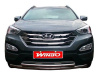 Hyundai Santa Fe (2012-) защита переднего бампера из нержавеющей стали, труба 32 и 51 мм