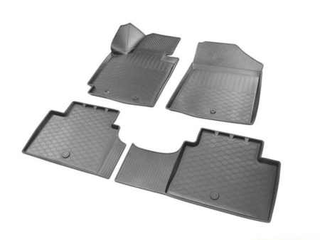 Kia Soul (13–16) Коврики салона (полиуретан), чёрные