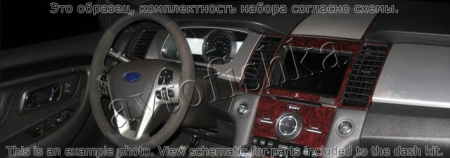 Декоративные накладки салона Ford Taurus 2013-н.в. Полный набор, с Touch screen, без Sony радио.
