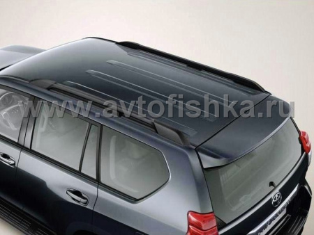 Toyota Land Cruiser Prado 150 (10-) черные продольные рейлинги на крышу, дизайн Оригинал Toyota, комплект 2 шт.