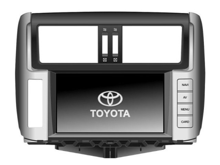 Toyota Land Cruiser Prado 150 с 2009 г. автомагнитола без GPS навигации, штатное головное устройство с HD экраном 7 дюймов