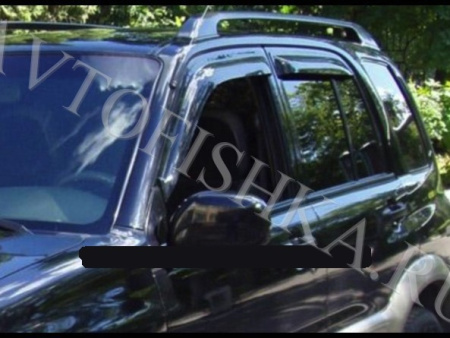 Дефлекторы боковых окон 4 части темные Suzuki Grand Vitara 1998-2005