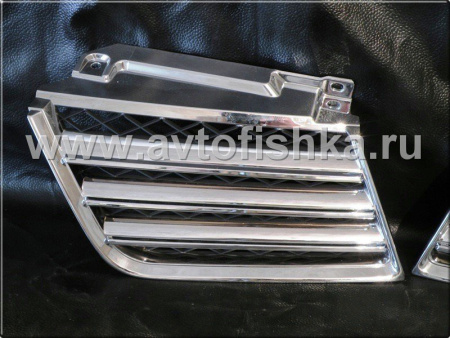 Mitsubishi L200 Triton решетка радиатора хромированная, горизонтальный дизайн, комплект 2 шт.