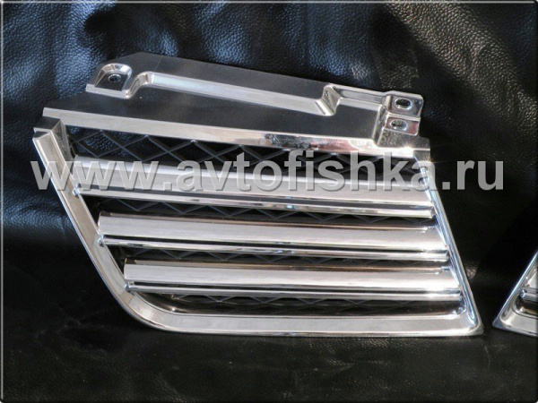 Mitsubishi L200 Triton решетка радиатора хромированная, горизонтальный дизайн, комплект 2 шт.
