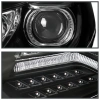 Ford Focus 3 (11-13) тюнинговые фары линзовые со светящейся полосой, черные