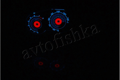 Toyota Celica VII светодиодные шкалы (циферблаты) на панель приборов - дизайн 6