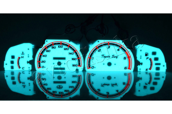 Toyota Hilux / 4 Runner светодиодные шкалы (циферблаты) на панель приборов - дизайн 2