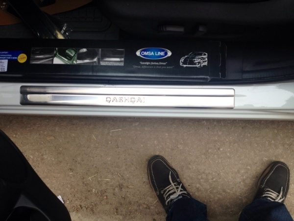 Nissan Qashqai (07–/10–/14–) Накладки на пороги, нерж., 4 части