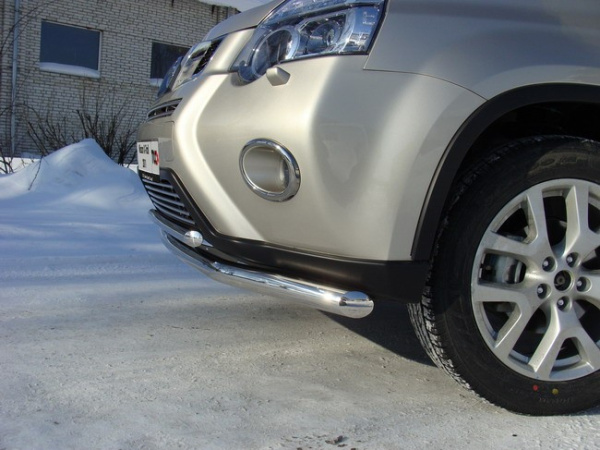 Nissan X-Trail (10–15) Защита передняя нижняя 60,3/42,4 мм