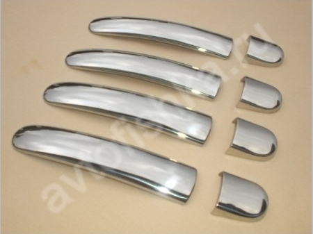 Volkswagen Tiguan (2008-) накладки на ручки дверей из нержавеющей стали, 4 шт.