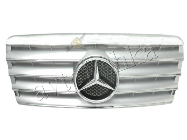 Mercedes E W124 (93-95) решетка радиатора, дизайн CL, серебристая