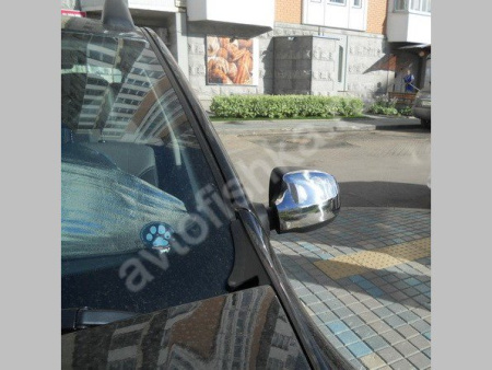 Renault Sandero (2006-) накладки на зеркала из нержавеющей стали, 2 шт.