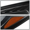 Ford Focus 3 (11-13) тюнинговые фары линзовые со светящейся полосой, черные