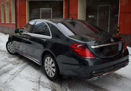 Mercedes-Benz S-Klasse W222 2013 - 2017 Диффузор заднего бампера с насадками 6.5 AMG