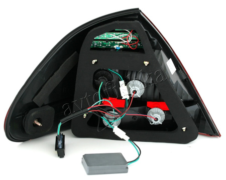 Mercedes E W211 (02-06) фонари задние светодиодные красно-белые, комплект 2 шт.