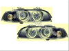 BMW 5 E39 (95-03) фары передние черные, со светящимися ободками, с мотором электрокорректора, комплект 2 шт.