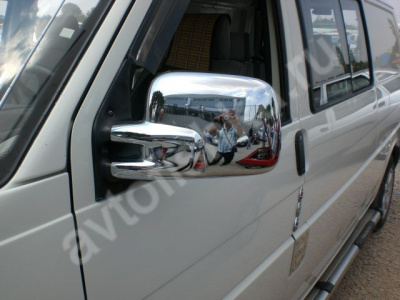 Volkswagen Transporter T4 (1998-2003) хромированные пластиковые накладки на зеркала, 2 шт.