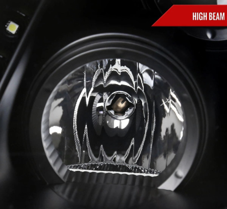 Honda Prelude (96-01) фары передние линзовые черные, комплект 2 шт.