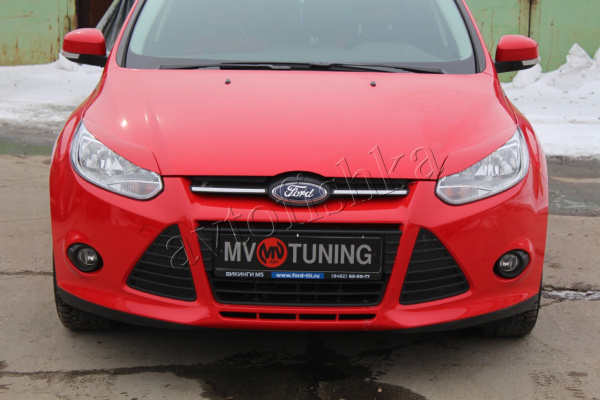 Ford Focus 3 (12 – 14) реснички на фары №2 узкие