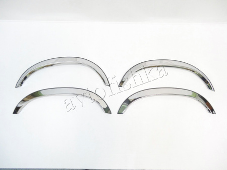 Mercedes Benz W124 с широким молдингом накладки на арки крыльев из полированной нержавеющая сталь, комплект 4 шт.