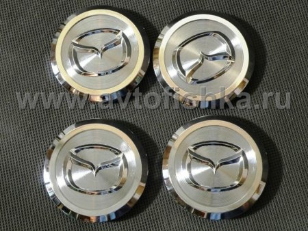 Mazda, все модели крышки ступиц колеса, хромированные, диаметр 65 мм, комплект 4 шт.