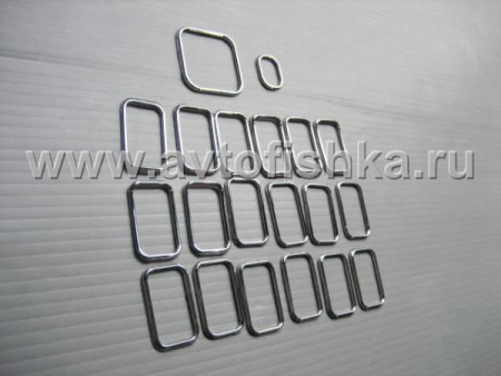 Mercedes W124 (84-95) декоративные рамки переключателей торпеды, рамки хромированные, комплект 20 шт.