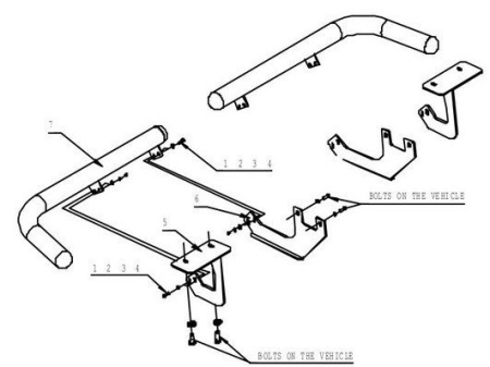 Mitsubishi Pajero (00-03) защита заднего бампера труба из нержавеющей стали, комплект 2 шт.