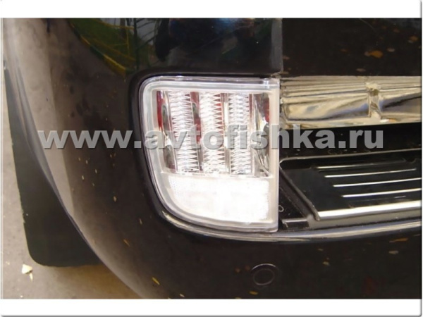 Toyota Land Cruiser 200 (08-) фонари заднего бампера светодиодные хромированные, комплект 2 шт.
