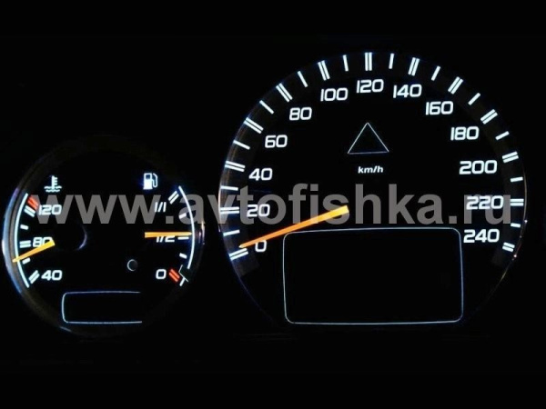 Mercedes W210 E class 1999-2003 светящиеся шкалы приборов - накладки на циферблаты панели приборов, дизайн № 1
