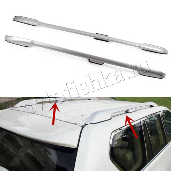 Toyota Land Cruiser Prado 120 (02-) продольные рейлинги на крышу, алюминиевые