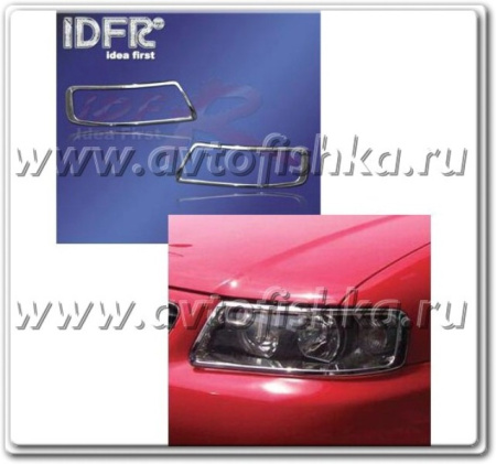 Audi A3 (03-07) накладки (рамки) передних фар, хромированные.
