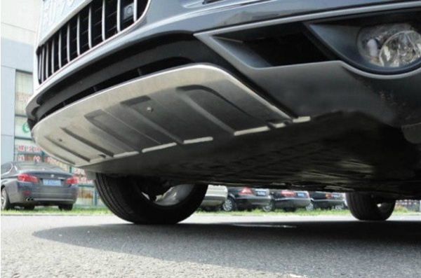 Audi Q7 (09–15) Комплект накладок переднего и заднего бамперов, нерж сталь.