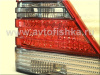 Mercedes S W140 (92-99) фонари задние светодиодные красно-тонированные, с центральным молдингом, комплект лев.+прав.
