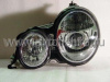 Mercedes E W210 (95-99) фары передние линзованные хромированные, вакуум корректор, комплект 2 шт.