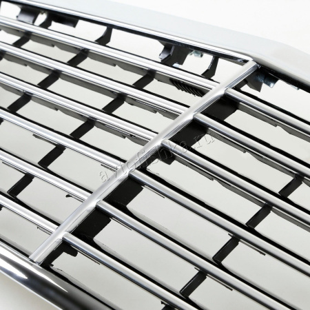 Mercedes S W140 (92-99) решетка радиатора черная, дизайн "Авангард", с рамкой, 13 ламелей