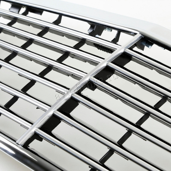 Mercedes S W140 (92-99) решетка радиатора черная, дизайн "Авангард", с рамкой, 13 ламелей