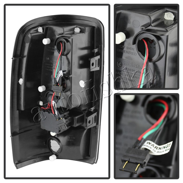 Chevrolet Tahoe, Suburban, GMC Yukon, Denali (99-06) фонари задние светодиодные черные, комплект 2 шт.