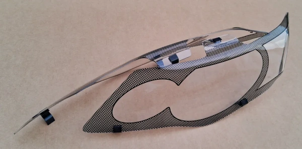 Защита передних фар карбон Mitsubishi Outlander XL 2007-2009