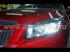 Chevrolet Cruze (08-) черные линзовые передние фары со светящимися ободками и диодной подсветкой в стиле Volkswagen, комплект 2 шт.
