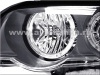 BMW X5 (98-03) передние фары линзовые черные, со светящимися ободками, под штатный ксенон, с моторами электрокорректора, комплект 2 шт.