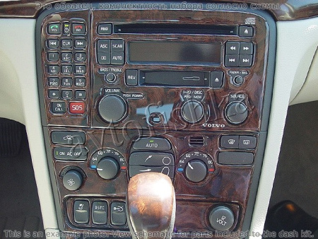 Декоративные накладки салона Volvo S80 2004-2006 полный набор, с CD