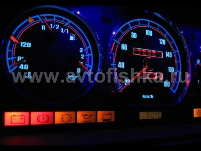Mercedes W201 190 светящиеся шкалы приборов - накладки на циферблаты панели приборов, дизайн № 3