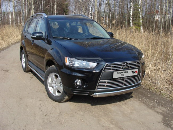 Mitsubishi Outlander (10–12) Защита передняя нижняя 75х42 мм