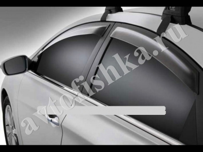 Дефлекторы боковых окон EGR 4 части темные Hyundai Sonata 2011-