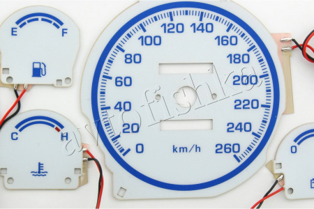 Toyota Celica IV T16 светодиодные шкалы (циферблаты) на панель приборов