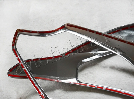 Mitsubishi L200 Triton (15-17) рамки на передние фары хромированные, комплект 2 шт.