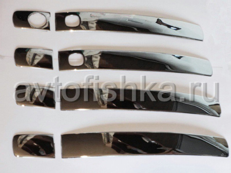 Toyota Land Cruiser 200 (08-15) хромированные молдинги на наружние ручки дверей, широкие