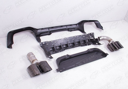 BMW X4 G02 рестайлинг 2021 - н.в. Диффузор заднего бампера с насадками на глушитель X4M F98