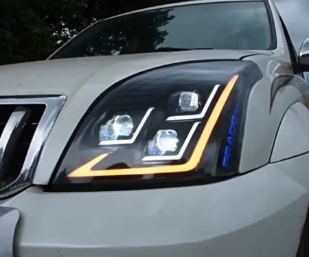 Toyota Land Cruiser Prado 120 (02-09) фары передние LED черные