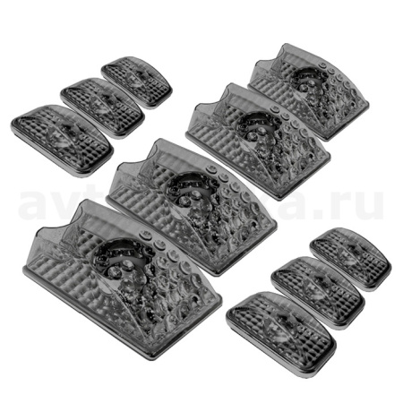 Hummer H2 (02-08) фонари габаритные тонированные на крышу, комплект 10 шт.